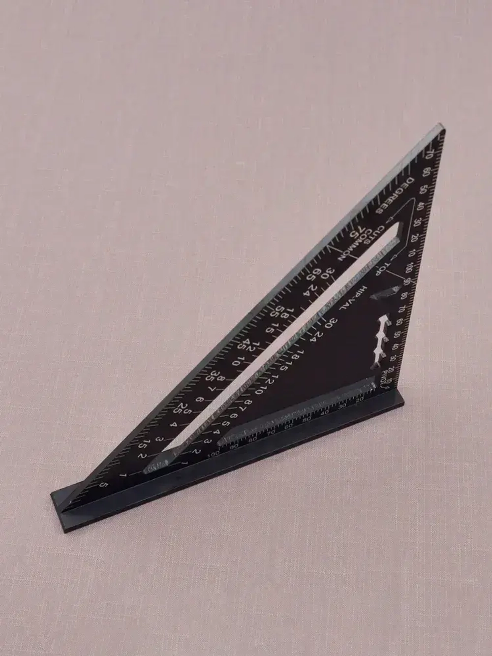 Угольник столярный линейка Свенсона метрический SKATA, 180мм, Алюминий