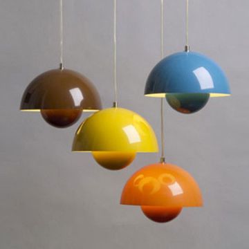 Люстра Flowerpot by Verner Panton (красная)