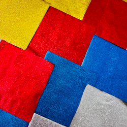 Фольга оберточная для конфет с тиснением Синяя (8x8 см, 100 шт)