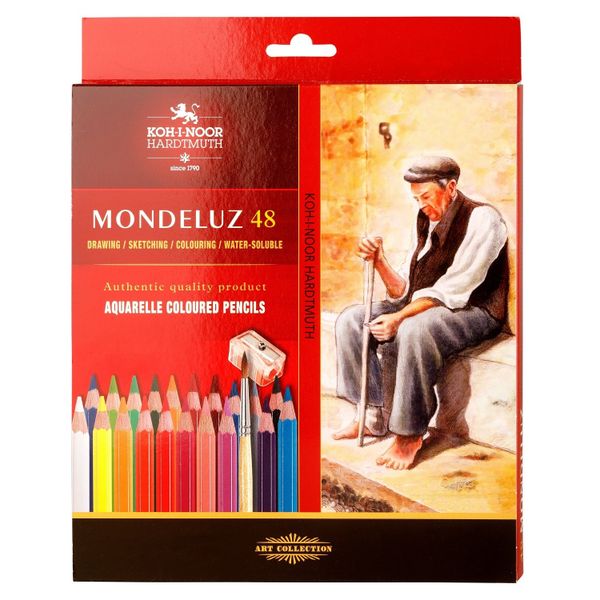 Карандаши акварельные KOH-I-NOOR MONDELUZ OLD MAN 3713, 48 цветов