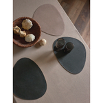 Набор из 4-х двухсторонних сервировочных салфеток drop, 33х41 см, зеленый/бежевый