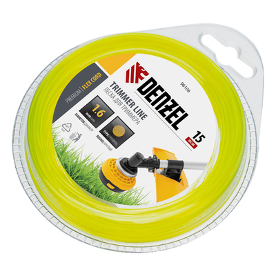 Леска для триммера, круглая 1.6 мм х 15 м, блистер Flex cord Denzel