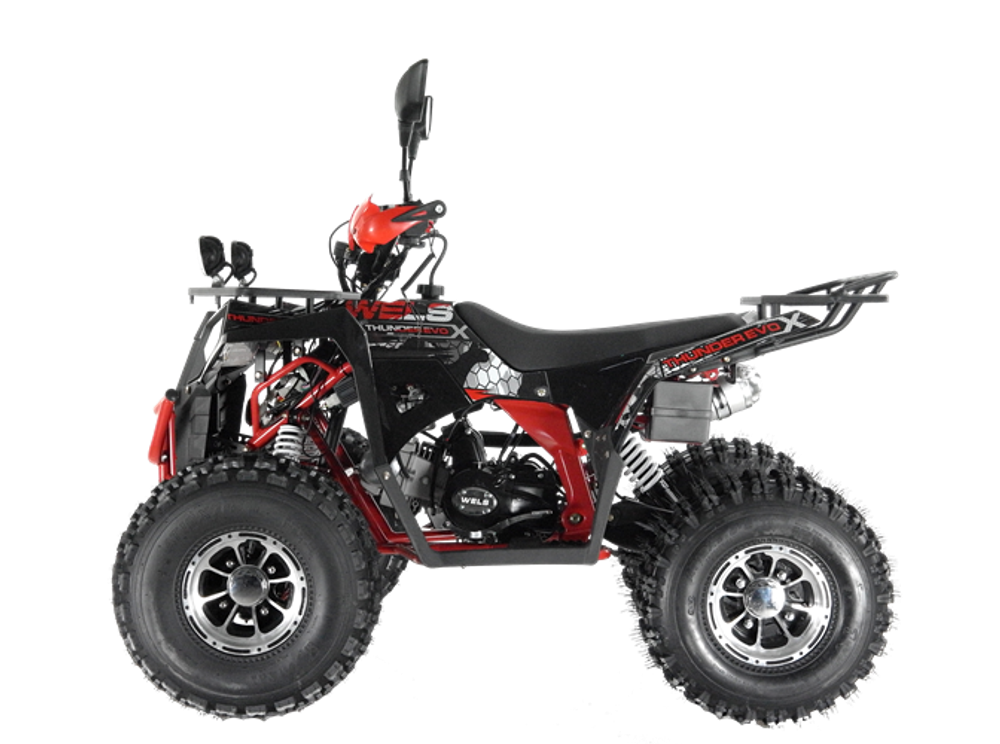 Квадроцикл Wels Thunder EVO-ST 125 куб/см 10 л.с колеса 8" цвет Черный/красный