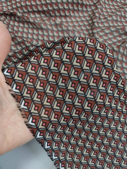 Шифон/ Коричневая геометрия