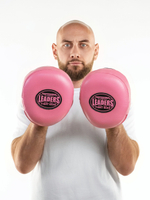 Лапы тренерские LEADERS MID-AIR PINK (ONE, кожа, розовый)