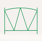 Заборчик садовый «Арена» 72*70*350см (5 деталей)