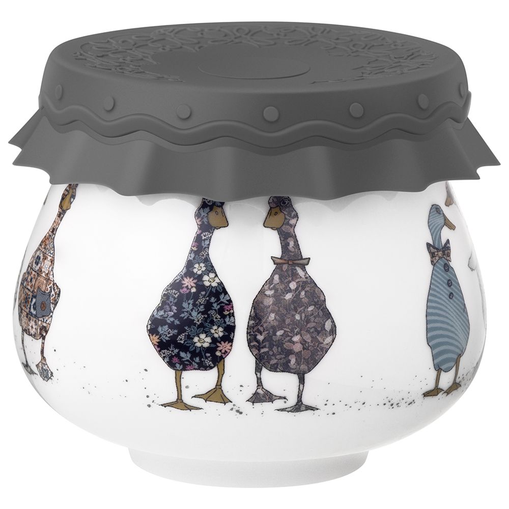 БАНКА LEFARD "FAMILY FARM" С СИЛИКОНОВОЙ КРЫШКОЙ 9*9*7,5 CM 300 МЛ