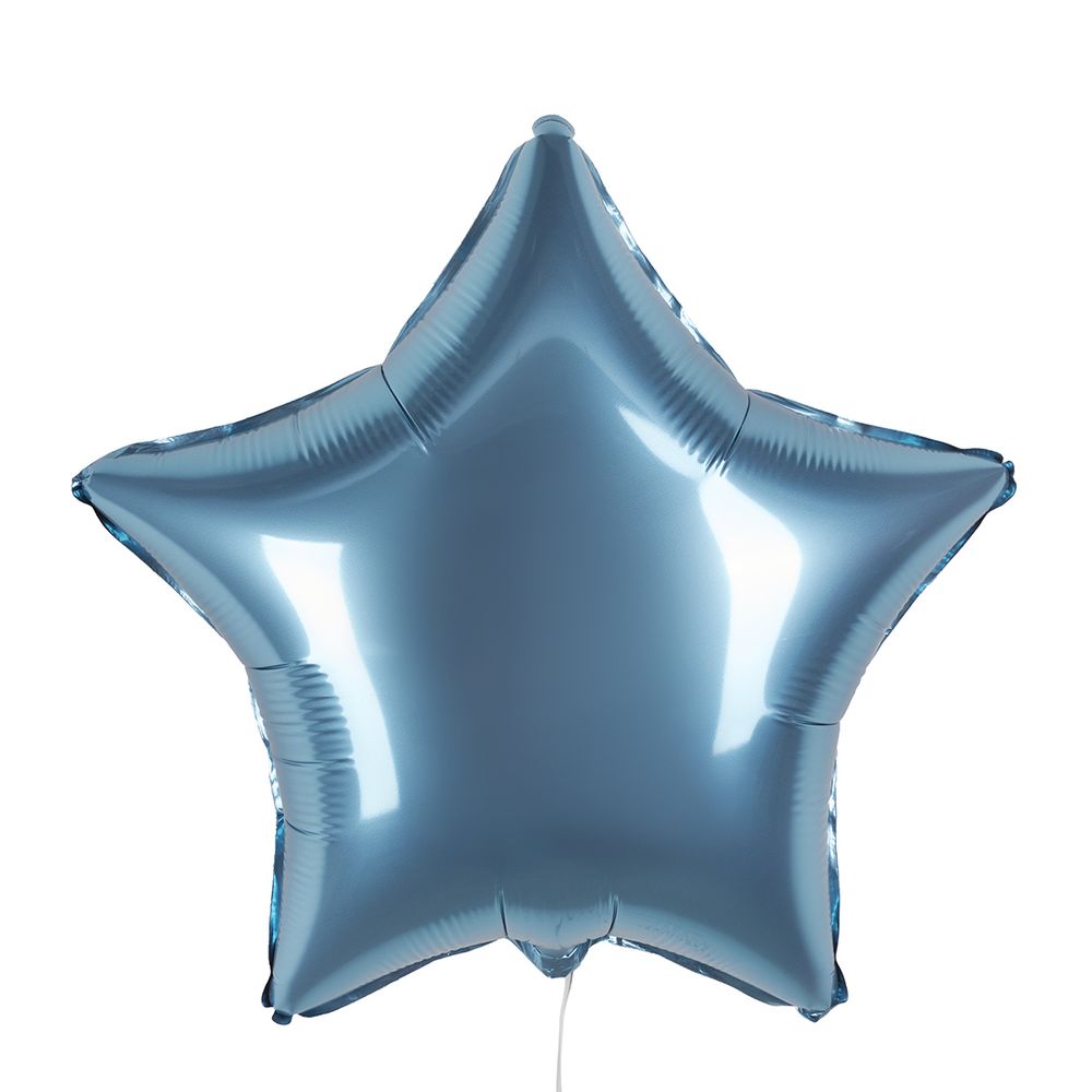 Шар (18''/46 см) Звезда, Стальной синий, Сатин, 1 шт.