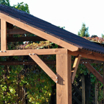 Dipriz Уличная беседка из массива сосны со двускатной крышей, 4х3 м