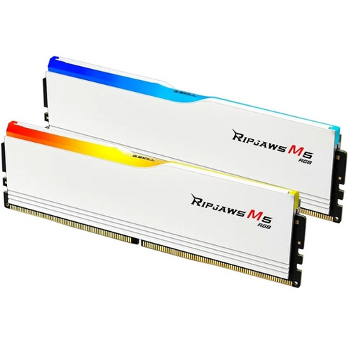 Модуль памяти DIMM DDR5 64Gb, 6400Mhz, 2x32Gb, G.Skill Ripjaws M5 RGB White (F5-6400J3239G32GX2-RM5RW)