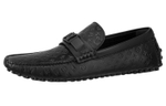 LOUIS VUITTON Hockenheim Moccasin Shoes "Black Minimonogram"
