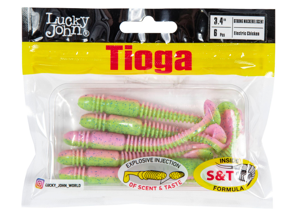 Мягкая съедобная приманка LJ Pro Series Tioga 3.4 in (86 мм), цвет T92, 6 шт