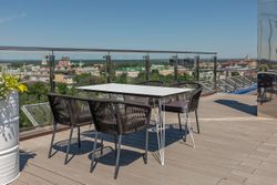 "Руссо" обеденный стол из HPL 150х80см, цвет "молочный"