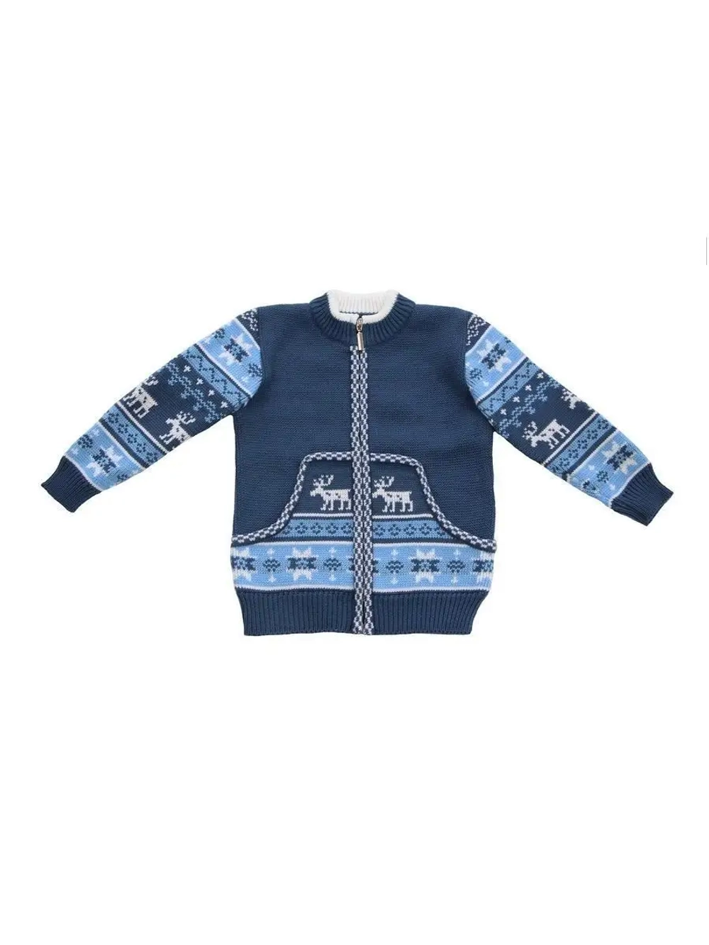 Кофта вязаная на молнии