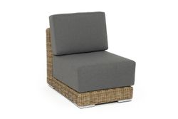 "Капри" модуль диванный прямой с подушками, цвет соломенный