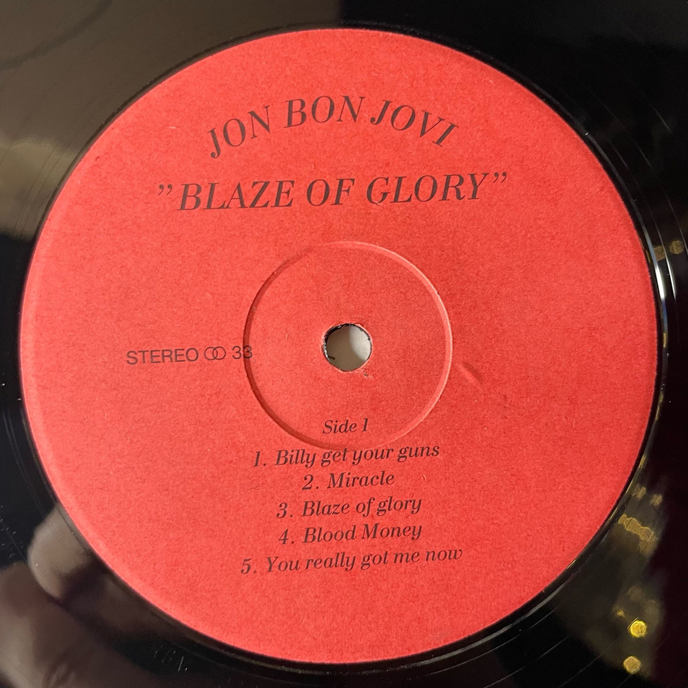 Винтажная виниловая пластинка LP Jon Bon Jovi Blaze Of Glory (Россия 1992) Billy Get Your Guns