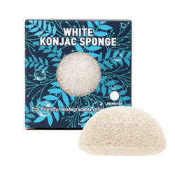 Спонж конняку Trimay White Konjac Sponge белый (в коробочке) 1шт