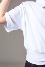 Блузка школьная трикотажная для девочки с короткими рукавами Deloras