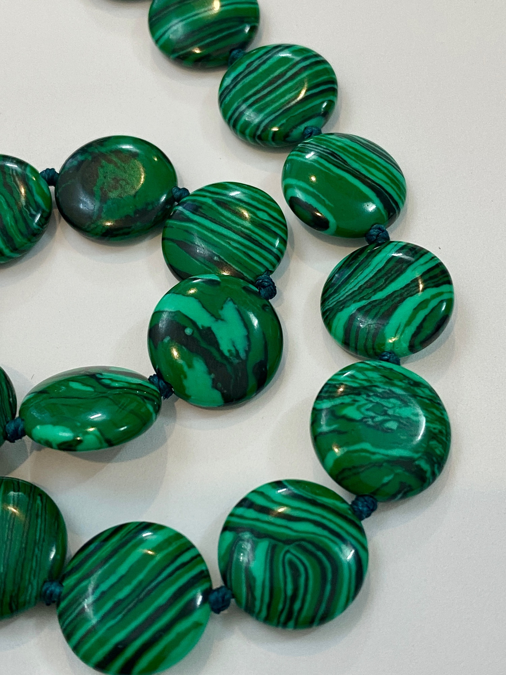 Бусы "Малахит" таблетка 1817954, 45см