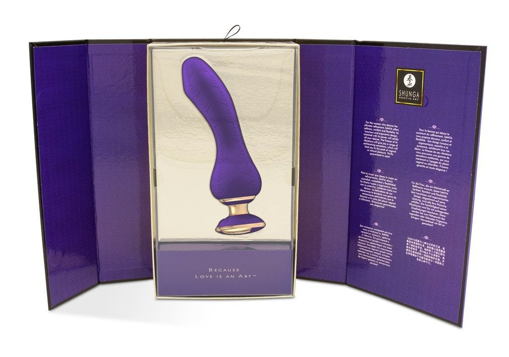 Фиолетовый вибростимулятор SANYA - 18,5 см. (Цвет: фиолетовый)