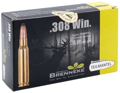 Патрон BRENNEKE 308Win TEILMANTEL ( BASIC,SP-TOMBAC PL.BULLET) 12гр(20/100)