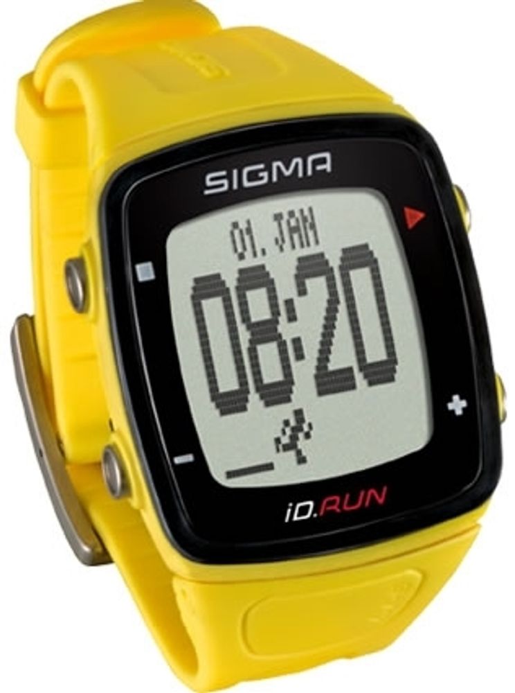 Часы iD.RUN фитнес часы, GPS трекер, NFC(Android), 28 функций, USB, желтые SIGMA