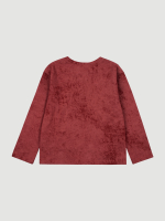 Лонгслив базовый с эффектом варки Mjölk Red Vintage