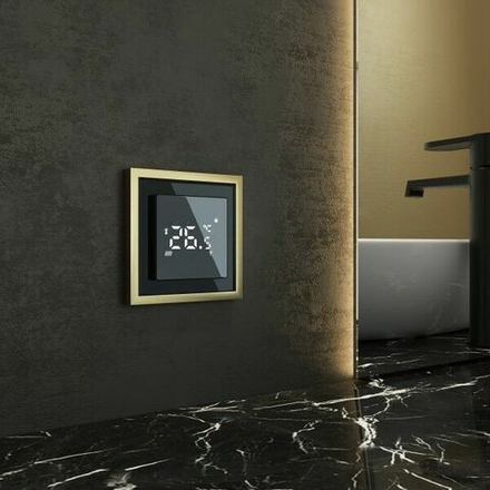 Рамка на 1 пост Baguette (черный/латунь)