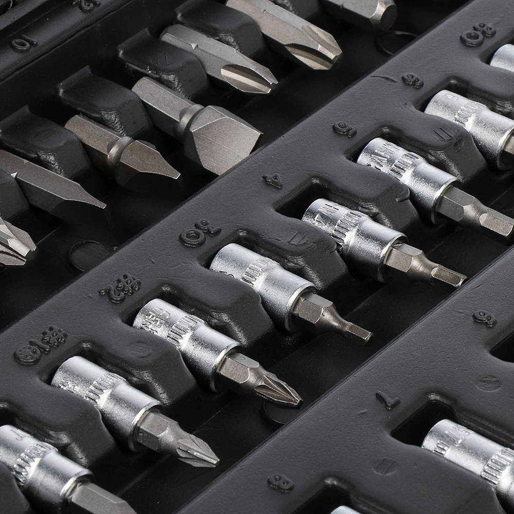 Набор слесарных инструментов Bartex, Промо, 1/2", 1/4", сталь, кейс, 94 пр