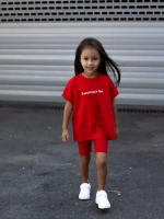 Костюм для девочки, футболка и велосипедки