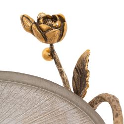 Фруктовница-конфетница Нимфея (поднос) Бронза Серебрянный