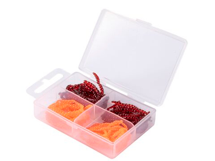 Набор мотыль искусственный Lucky John Pro Series EXTRA BLOOD WORM X/XL 160/240 шт.