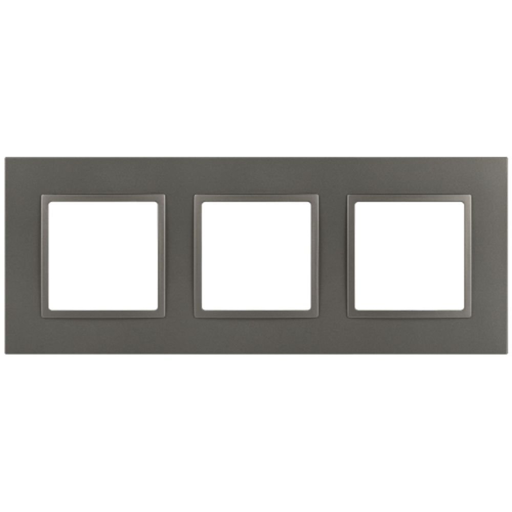 Рамка для розеток и выключателей ЭРА Elegance 14-5013-16 Classic, на 3 поста, титан