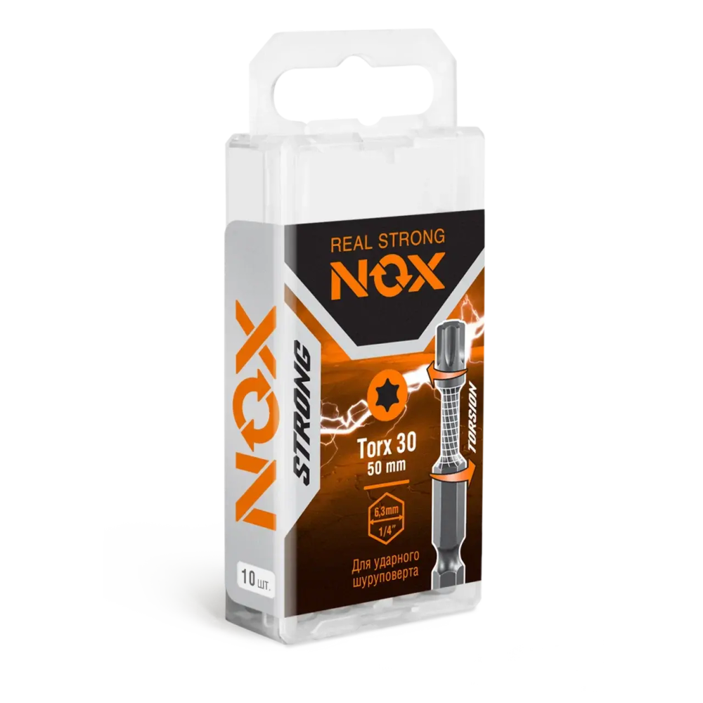 Бита torsion Tx30-50 бокс 10шт NOX STRONG 339305
