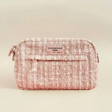 Сумка для выгула собак Фактурный твид розовая стандартная