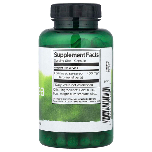 Swanson, Эхинацея, 400 мг, 100 капсул