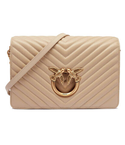Skórzana наплечная сумка LOVE CLICK CLASSIC SHEEP NAPPA Pinko - бежевый(100063 A0GK)