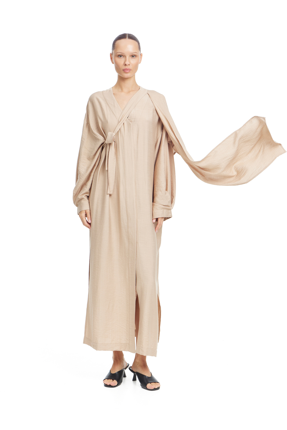 Платье с баской BE YOURSELF Beige