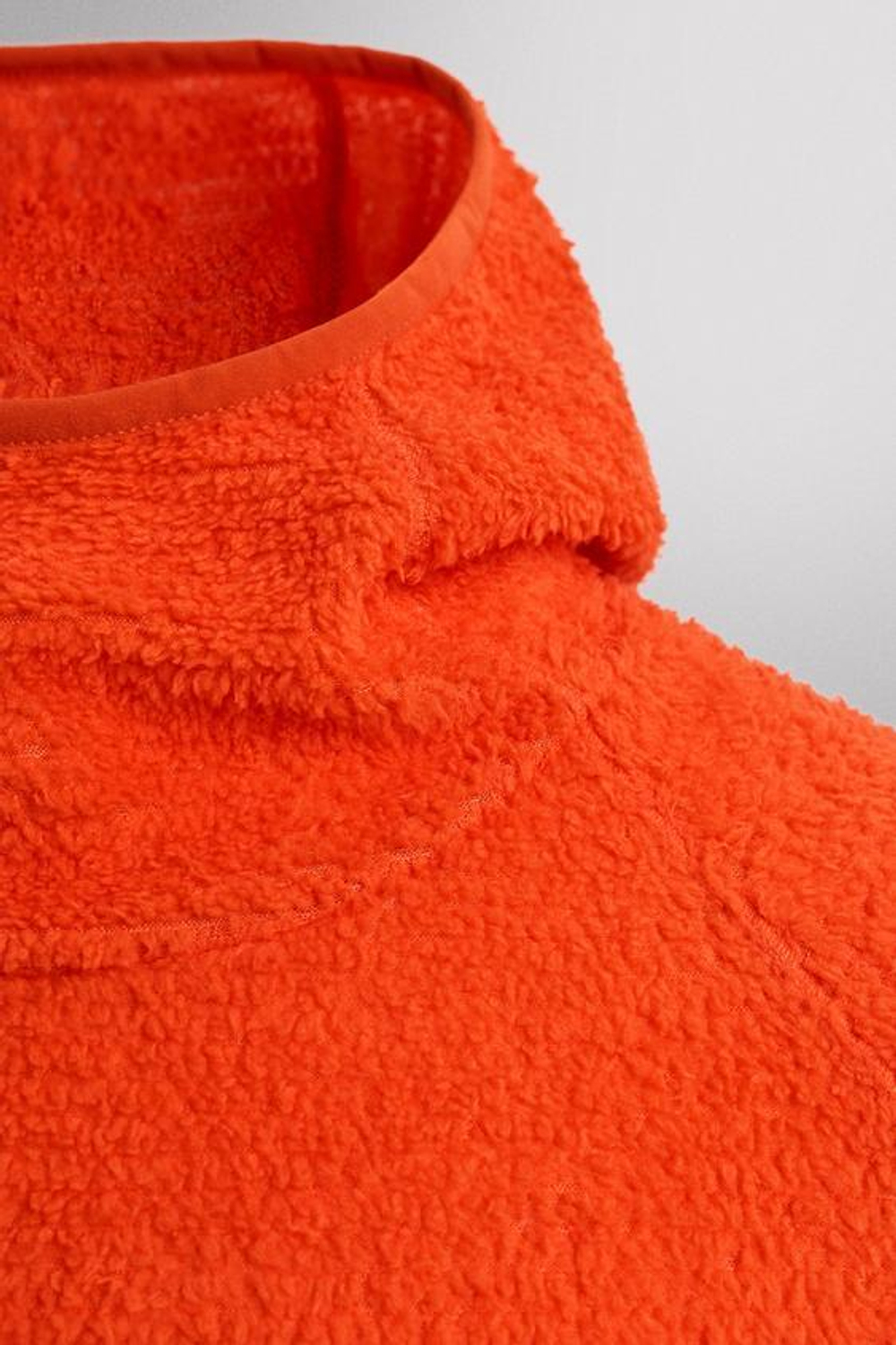 ZARA ФЛИСОВАЯ ТОЛСТОВКА SKI С КАПЮШОНОМ И ТЕКСТУРОЙ, ОРАНЖЕВЫЙ