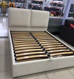 АКЦИЯ!!!Дизайнерская кровать спальное место 160*200 габариты 172*210 массив сосны с подьемным механизмом и большим коробом для белья в новой коллекции ткани