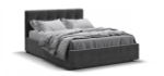 Белла Кровать без ПМ 140 Велюр Монолит серый