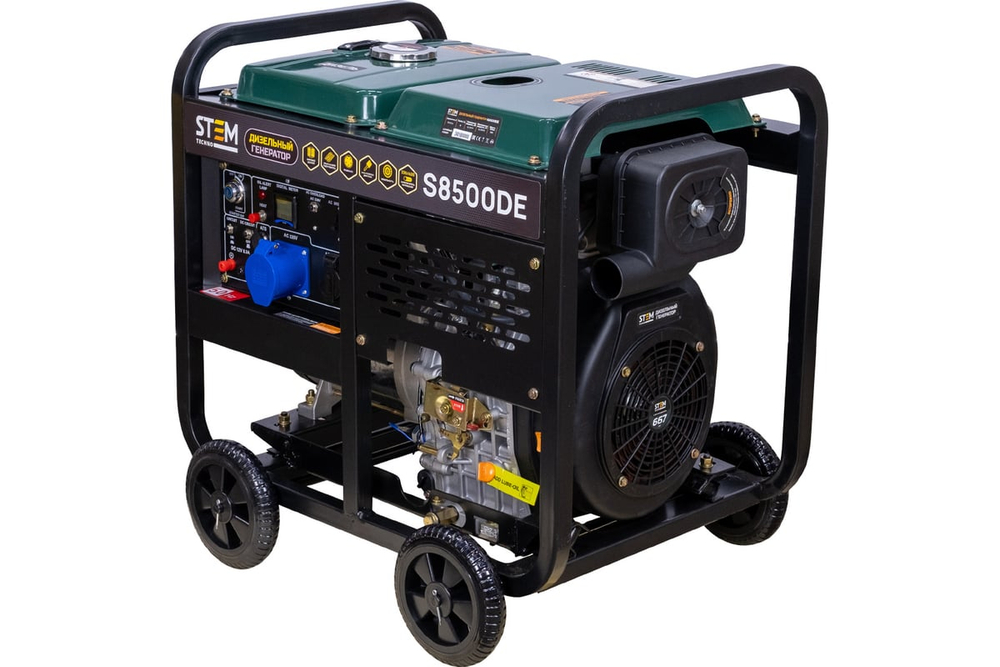 Дизельный генератор STEM Techno S8500DE 8,5 кВт, электростартер, дисплей, подогрев, АВР ГЕН030