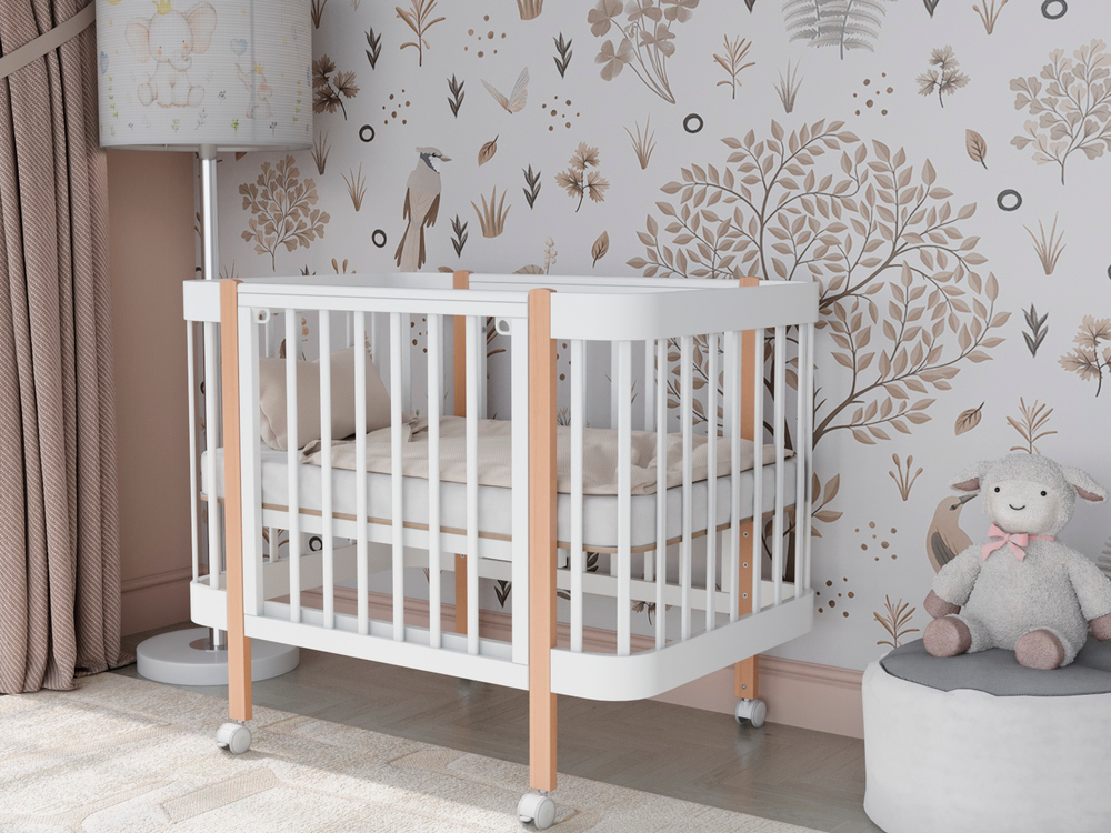 Кровать Incanto Mimi продольный маятник цвет белый/бук