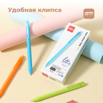 Ручка шариковая DELI "Q52" автоматическая, 0,7 мм, корпус ассорти, синяя