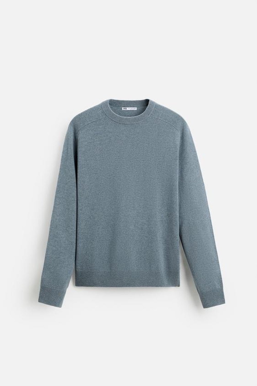 ZARA СВИТЕР ИЗ ЛЕГКОЙ ШЕРСТИ И КАШЕМИРА, НЕБЕСНО-ГОЛУБОЙ