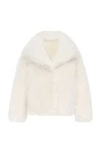 Шуба из искуственного меха, Белый