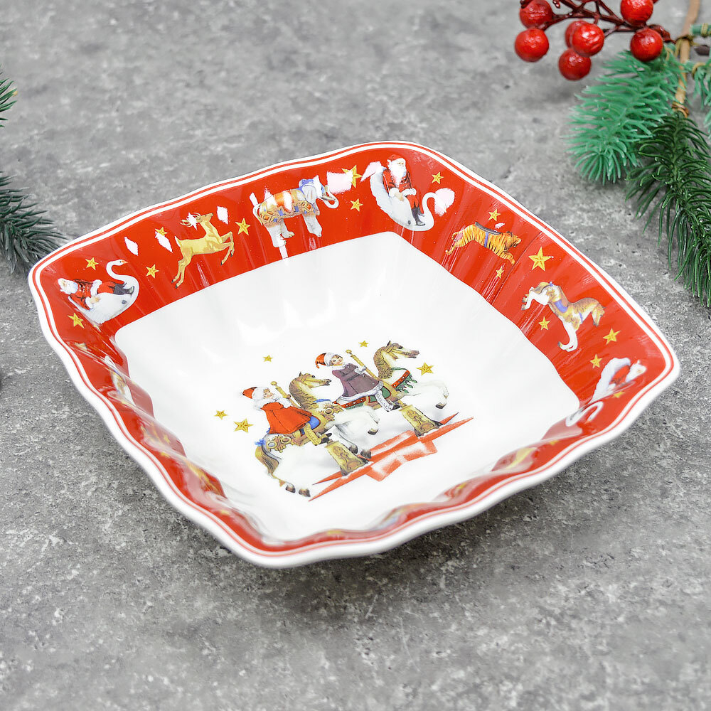 Салатник 15*4см "Новый год" 305-181, фарфор