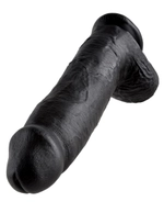 Чёрный фаллоимитатор-гигант 12 Cock with Balls - 30,5 см.
