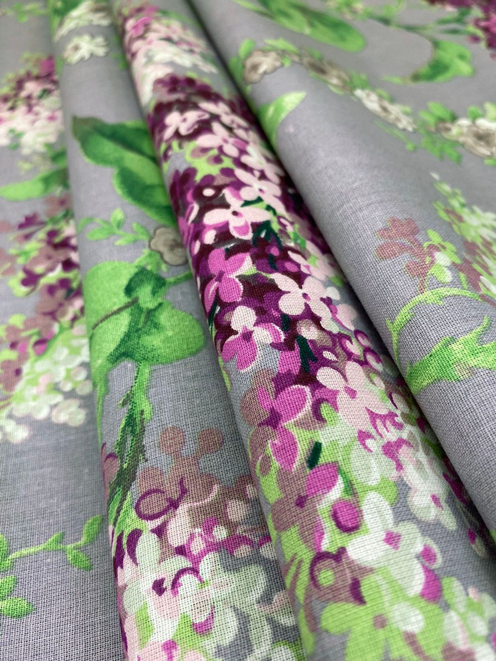 Пододеяльник перкаль Сказка "Сирень" 2-спальный на молнии 175x215 см