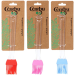 Кисточка кулинарная силиконовая 20*3,5см прозрачная ручка